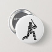 Cricket Sport Player 8  Ronde Button 5,7 Cm (Voorkant /achterkant)