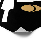 Cricket Sport Silhouet Logo  Poster (Hoek)