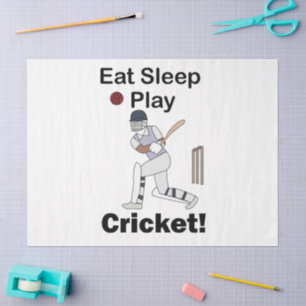 Cricket Sporten Eten Slapen Spelen Cricket Tissuepapier