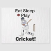 Cricket Sporten Eten Slapen Spelen Cricket Tissuepapier (Voorkant)