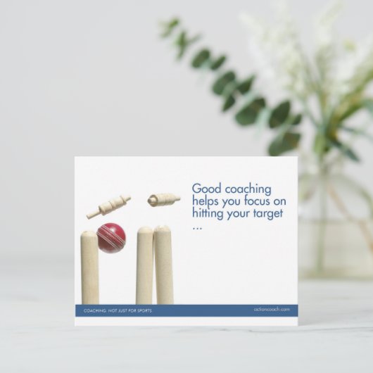 Cricket Sports Briefkaart (Staand voorkant)