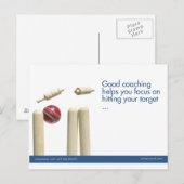 Cricket Sports Briefkaart (Voorkant / Achterkant)