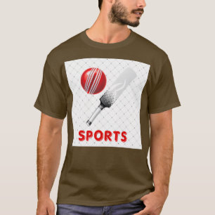 Cricket Sports Design for Redbubbles Sticker T-shirt