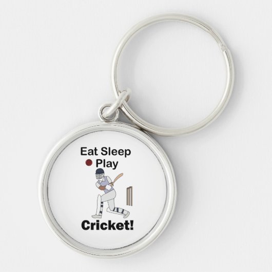 Cricket Sports Eat Sleep Play Cricket  Sleutelhanger (Voorkant)