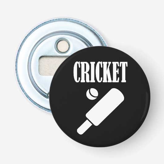 Cricket Sports Gift Button Flesopener (Voorkant)