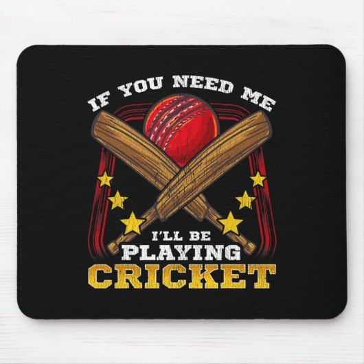 Cricket sportspel funny kledinggeschenk muismat (Voorkant)
