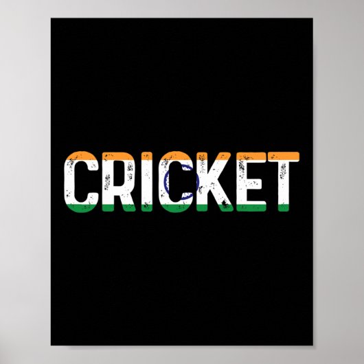 Cricket sportspeler India Cricket Poster (Voorkant)