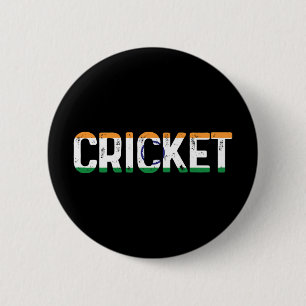 Cricket Sportspeler India Cricket  Ronde Button 5,7 Cm