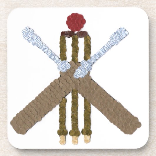 Cricket Square Drink Onderzetter (Voorkant)