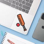 cricket sticker (Laptop met iPhone)