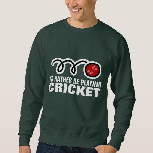 Cricket sweater met grappig citaatslogan gezegde (Voorkant)