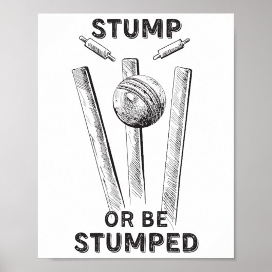 Cricket T20 Jersey Stomp of Worden Gestompt Poster (Voorkant)
