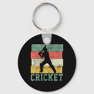 Cricket T-shirt Cricketer T-shirt Speler Coach Vin Sleutelhanger