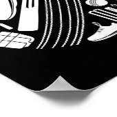 Cricket T-uitrustingspictogram Silhouet Cricketer Poster (Hoek)
