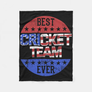 Cricket Team Player Independence Day Patriotic Usa Fleece Deken