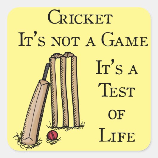 Cricket Test Match Sticker (Voorkant)