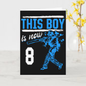 Cricket - This Boy Is Now 8 Year Old 8 Th Birthday Kaart (Gele Bloem)