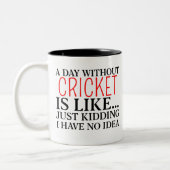 cricket tweekleurige koffiemok (Links)