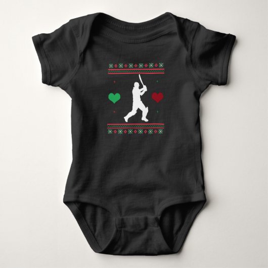 Cricket Ugly kerstSweater Xmas Romper (Voorkant)