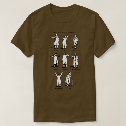 Cricket Umpires x27Signalsx27 OWZAT T-shirt (Design voorkant)