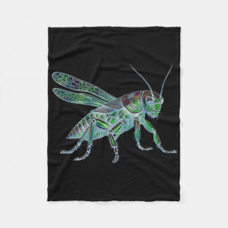 Cricket Unique Sports Bug Steampunk Grhopper Natur Fleece Deken