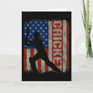 Cricket Usa American Flag Vintage 4th Of July Gift Kaart