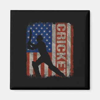 Cricket Usa American Flag Vintage 4th Of July Gift Magneet