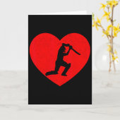 Cricket valentijn hartvorm cricket liefhebbers  kaart (Gele Bloem)