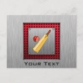 Cricket van geborsteld metaal briefkaart (Voorkant)