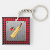 Cricket van geborsteld metaal sleutelhanger (Achterkant)