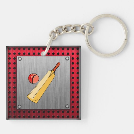 Cricket van geborsteld metaal sleutelhanger (Achterkant)