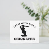 Cricket Vector Design Briefkaart (Staand voorkant)