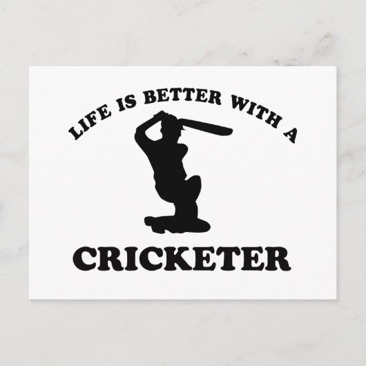 Cricket Vector Design Briefkaart (Voorkant)