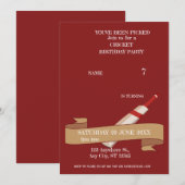 Cricket verjaardagsfeest sportuitnodiging kaart (Voorkant / Achterkant)