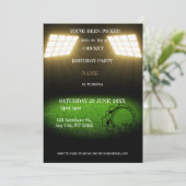 Cricket verjaardagsfeest sportuitnodiging kaart (Staand voorkant)