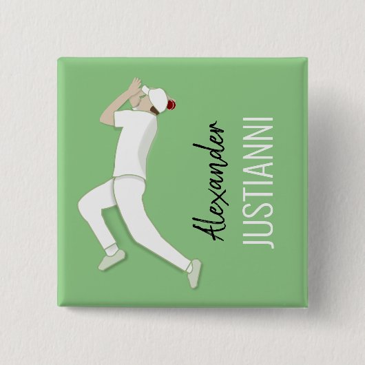 Cricket Vierkante Button 5,1 Cm (Voorkant)