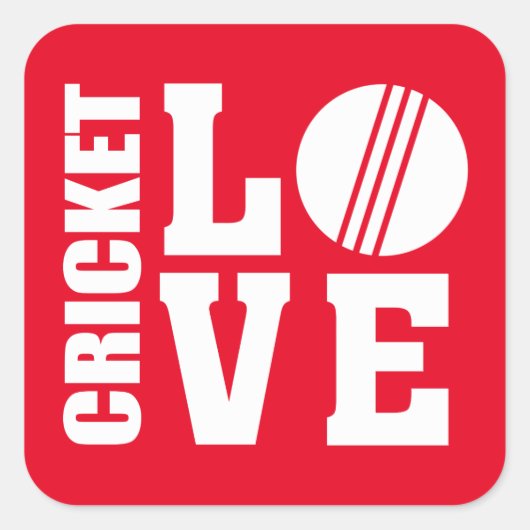 Cricket Vierkante Sticker (Voorkant)