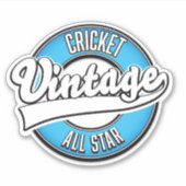 Cricket Vintage all star logo Sticker (Voorkant)