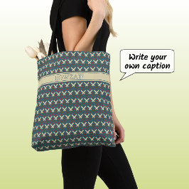 Cricket vlekt patroon aangepaste tekst tote bag