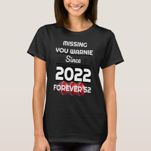Cricket Warnie 2022 Design T-shirt (Voorkant)