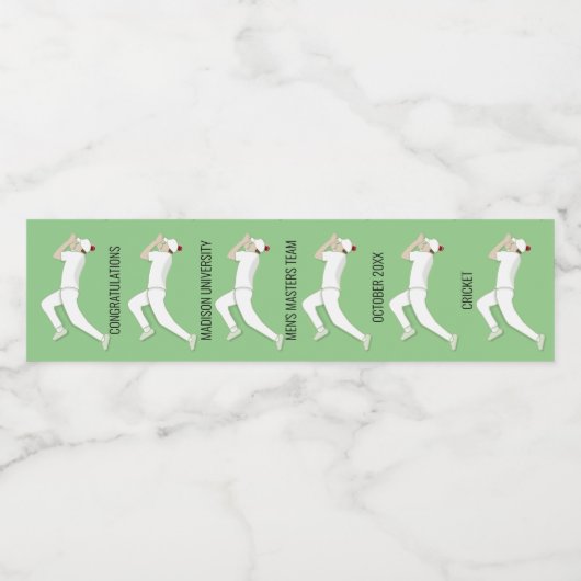 Cricket Waterfles Etiket (Enkel label)