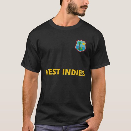 Cricket West Indies Fan Helmet Ball and Bat Design T-shirt (Voorkant)