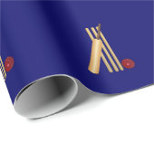 Cricket, wicket, bat en ball, cadeaupapier (Rol Hoek)