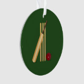Cricket - Wicket, bat en ball Ornament (voorkant)