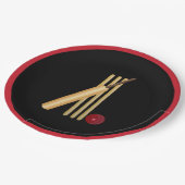 Cricket, wicket, bat en ball papieren bordje (Gekanteld)