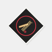 Cricket, wicket, bat en ball servet (Hoek)