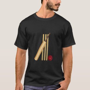 Cricket, Wicket, Bat en Ball T-shirt