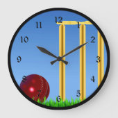 Cricket, wicket en ball grote klok (Voorkant)