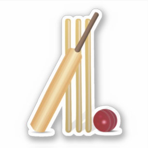 Cricket, wicket en ball sticker