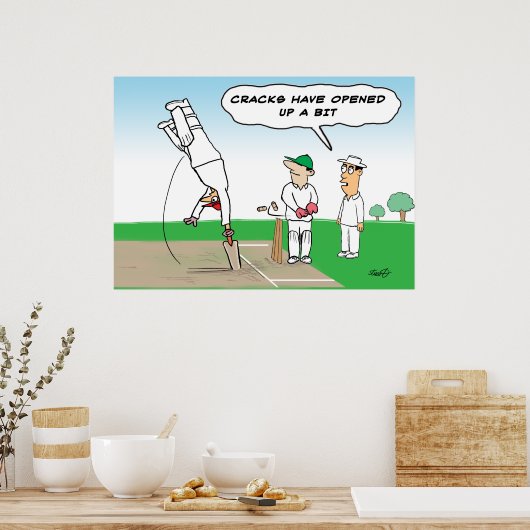 Cricket Wicket - Funny Cricket Poster (Keuken)